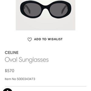 Celine oval sunglasses